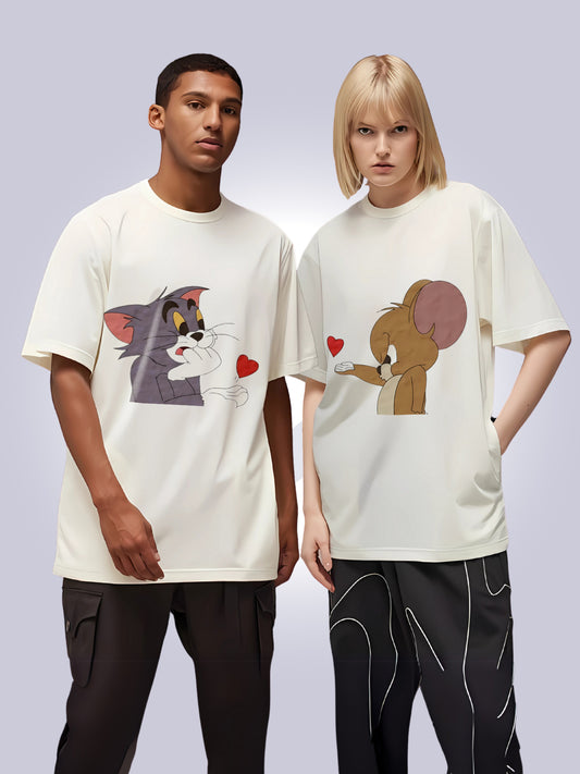 Tom & Jerry Love Edition Couple T-Shirts – Oversized Tees