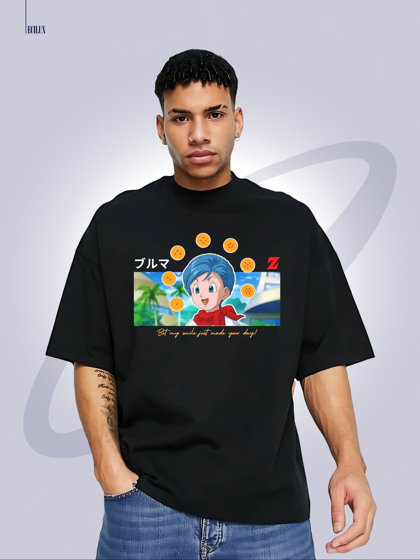 Bulma Dragon Ball Unisex Oversized T-Shirt ecilux